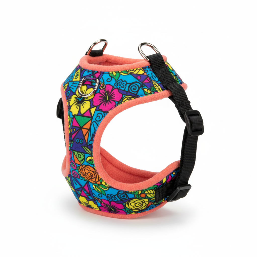 Colorful Pattern Dog Harness